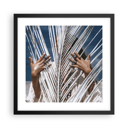 Póster en marco negro - ¿La mujer chamana? - 40x40 cm