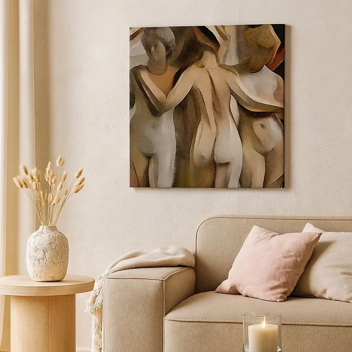 Cuadro sobre lienzo - Impresión de Imagen - Las tres Gracias 2.0 - 30x30 cm