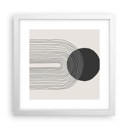 Póster en marco blanco - Temblor y certeza - 30x30 cm