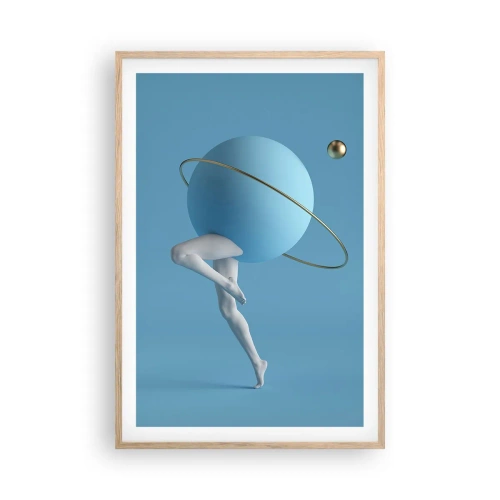 Póster en marco roble claro - Y los planetas se vuelven locos - 61x91 cm