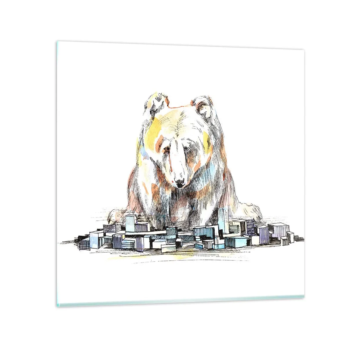 Cuadro sobre vidrio - Impresiones sobre Vidrio - ¿Cómo podéis vivir así? - 40x40 cm