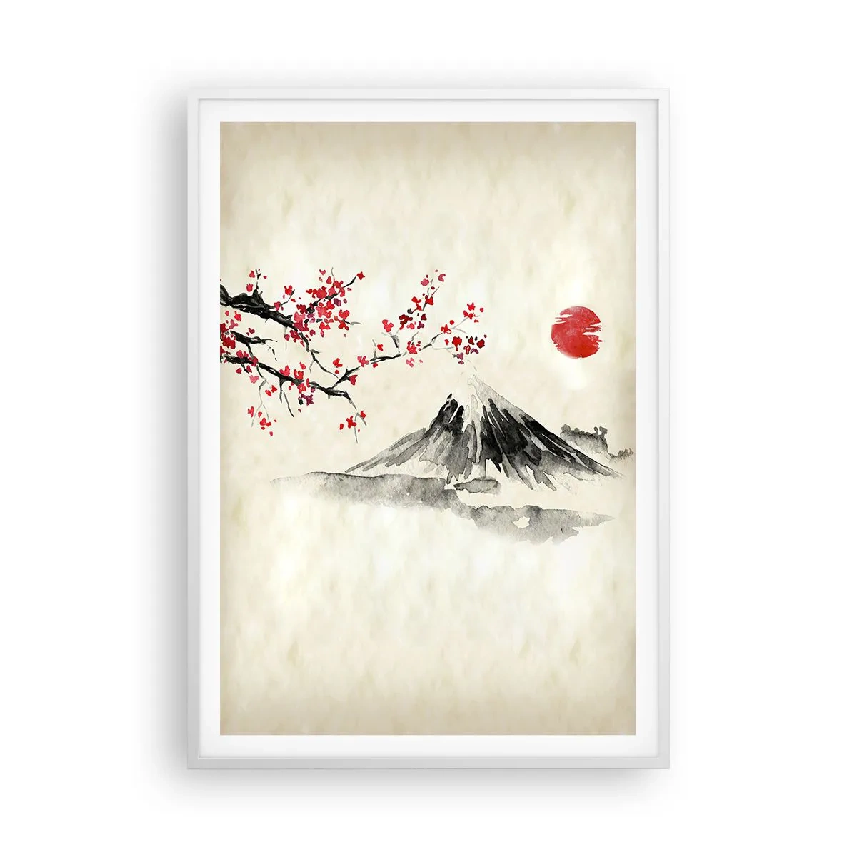 Póster en marco blanco - Enamórate de Japón - 70x100 cm