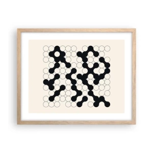 Póster en marco roble claro - Juego chino - una variación - 50x40 cm