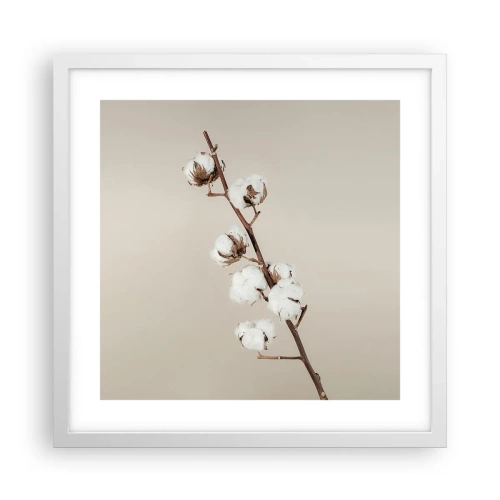 Póster en marco blanco - En la fuente de la suavidad - 40x40 cm