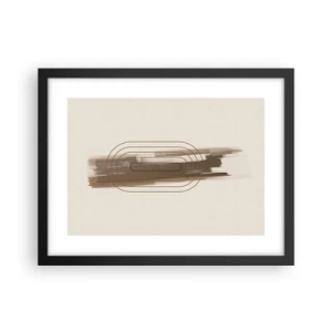 Póster en marco negro - Un soplo de gris - 40x30 cm