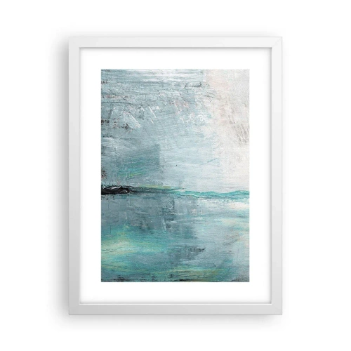 Póster en marco blanco - Horizontalmente sobre el azul - 30x40 cm