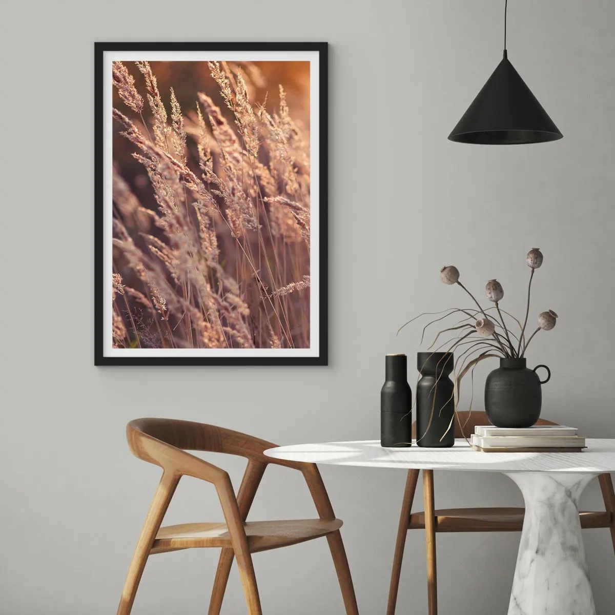 Póster en marco negro - Listos para dar la bienvenida al otoño - 61x91 cm
