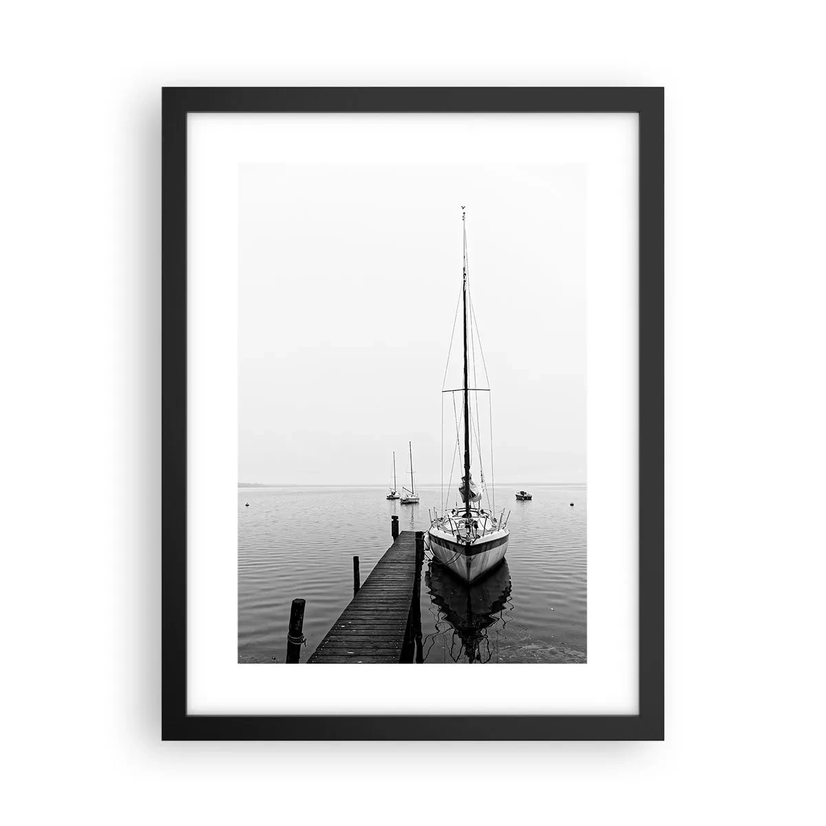 Póster en marco negro - Listo para partir - 30x40 cm
