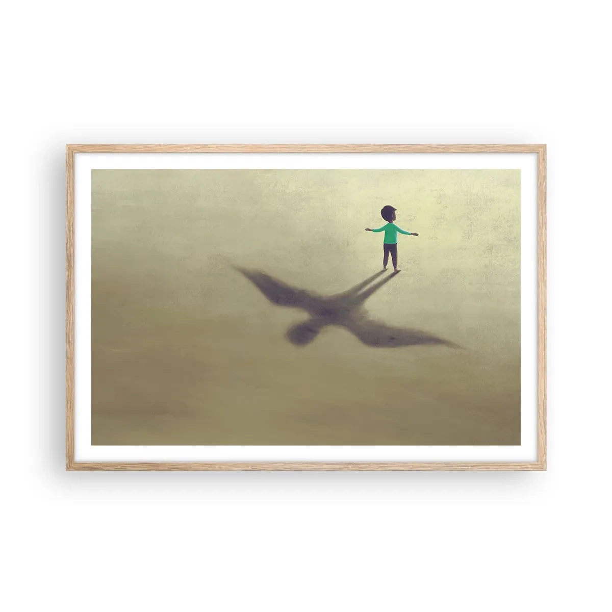 Póster en marco roble claro - Héroe del futuro - 91x61 cm