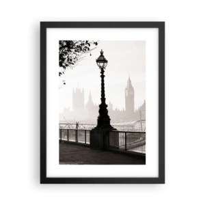 Póster en marco negro - La mañana de Londres - 30x40 cm