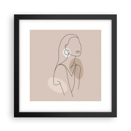 Póster en marco negro - Un icono de la inocencia - 30x30 cm