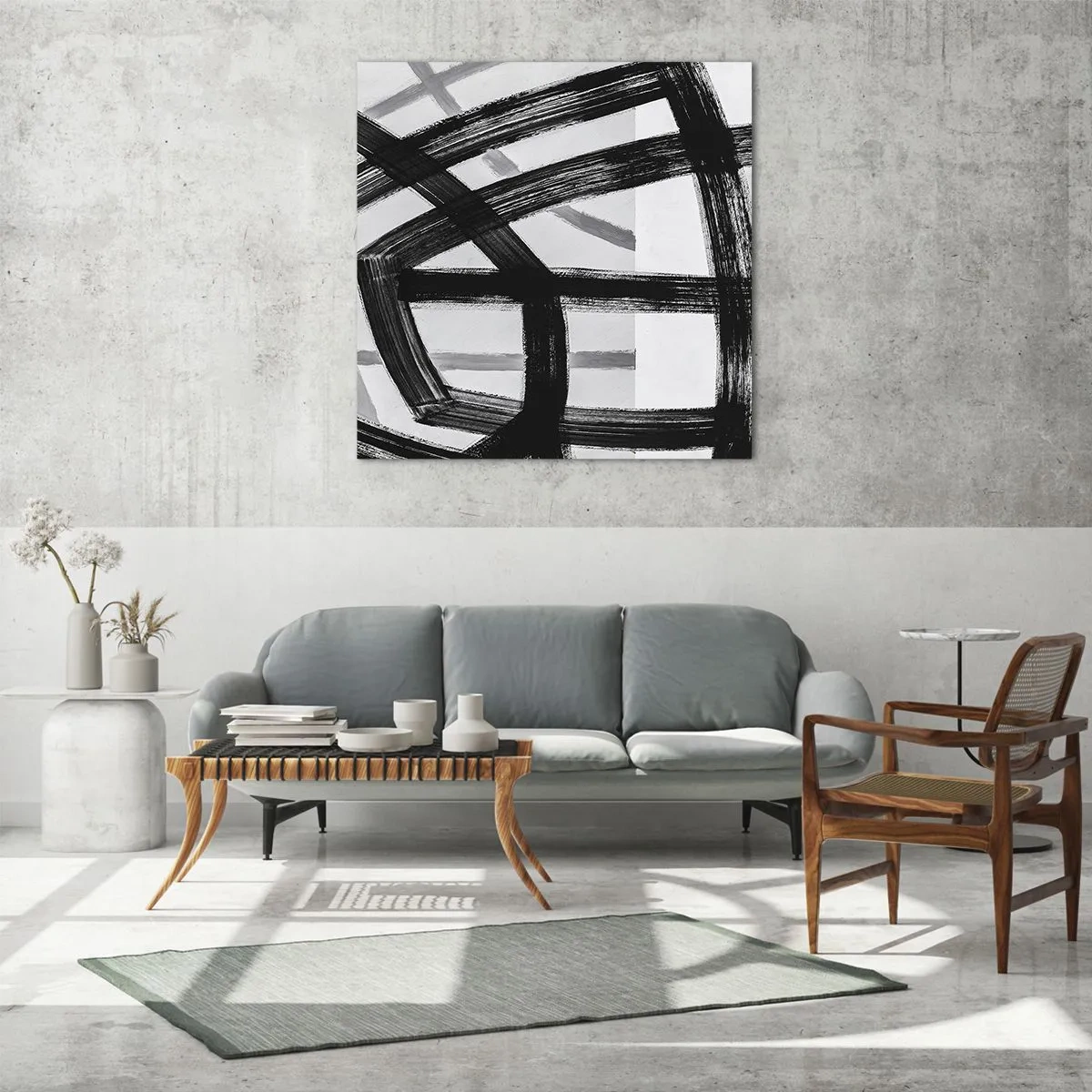 Cuadro sobre vidrio - Impresiones sobre Vidrio - Construir profundidad - 70x70 cm