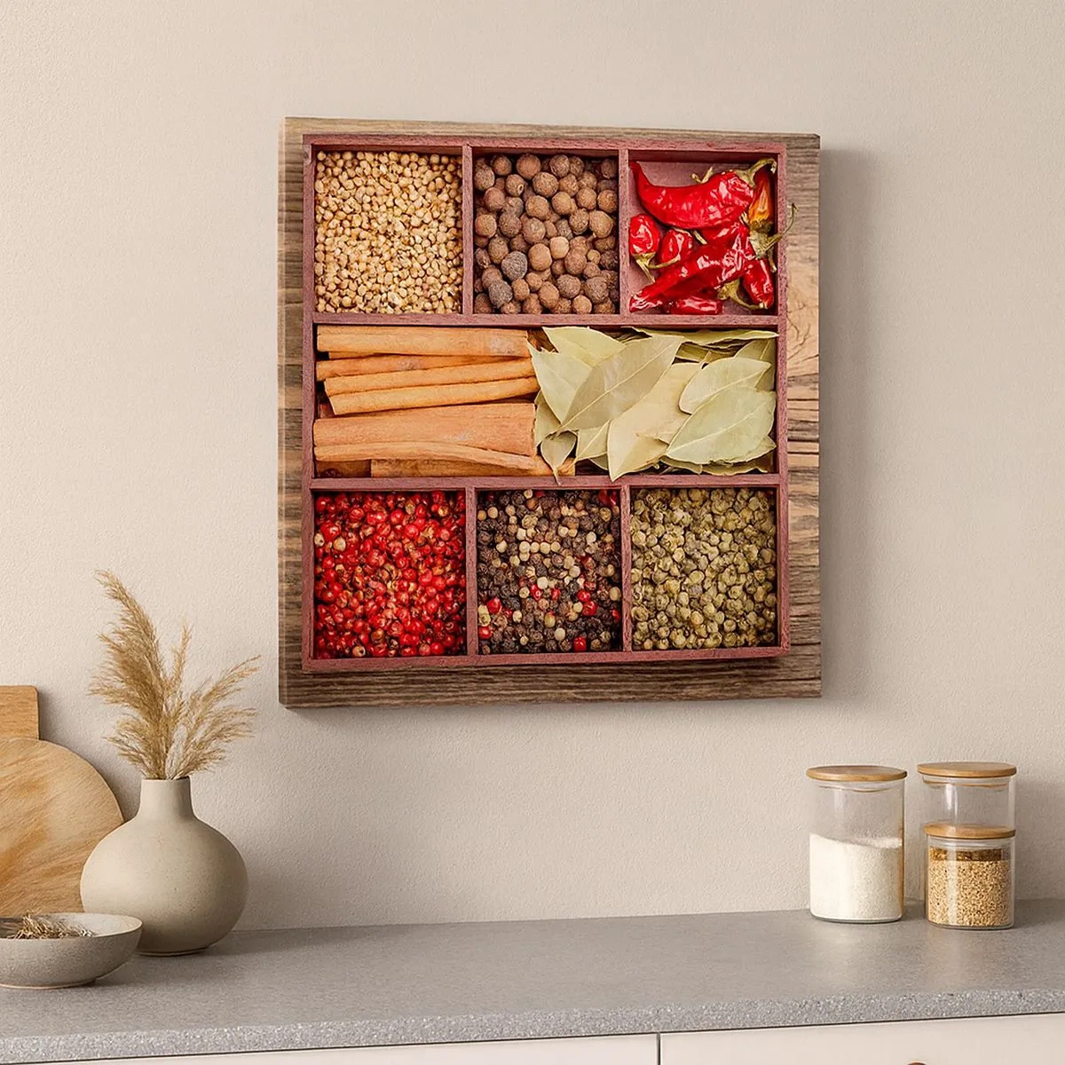 Cuadro sobre lienzo - Impresión de Imagen - Orden de formas, composición de aromas - 30x30 cm