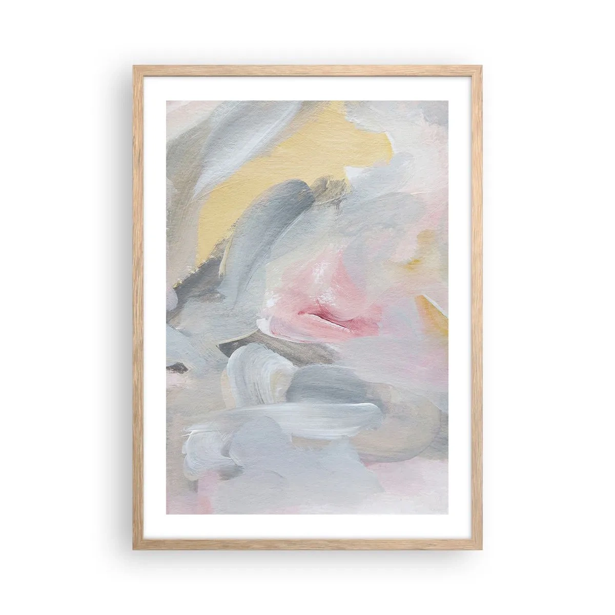 Póster en marco roble claro - En un mundo de colores pastel - 50x70 cm
