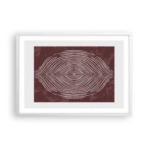Póster en marco blanco - El espacio habla - 70x50 cm
