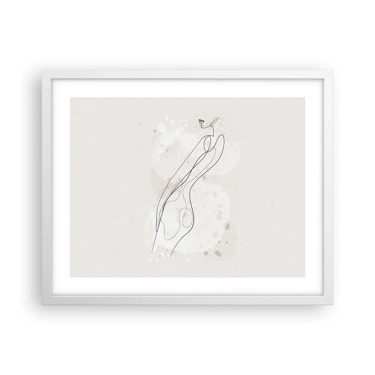 Póster en marco blanco - Una mirada no dice nada y al mismo tiempo lo dice todo - 50x40 cm