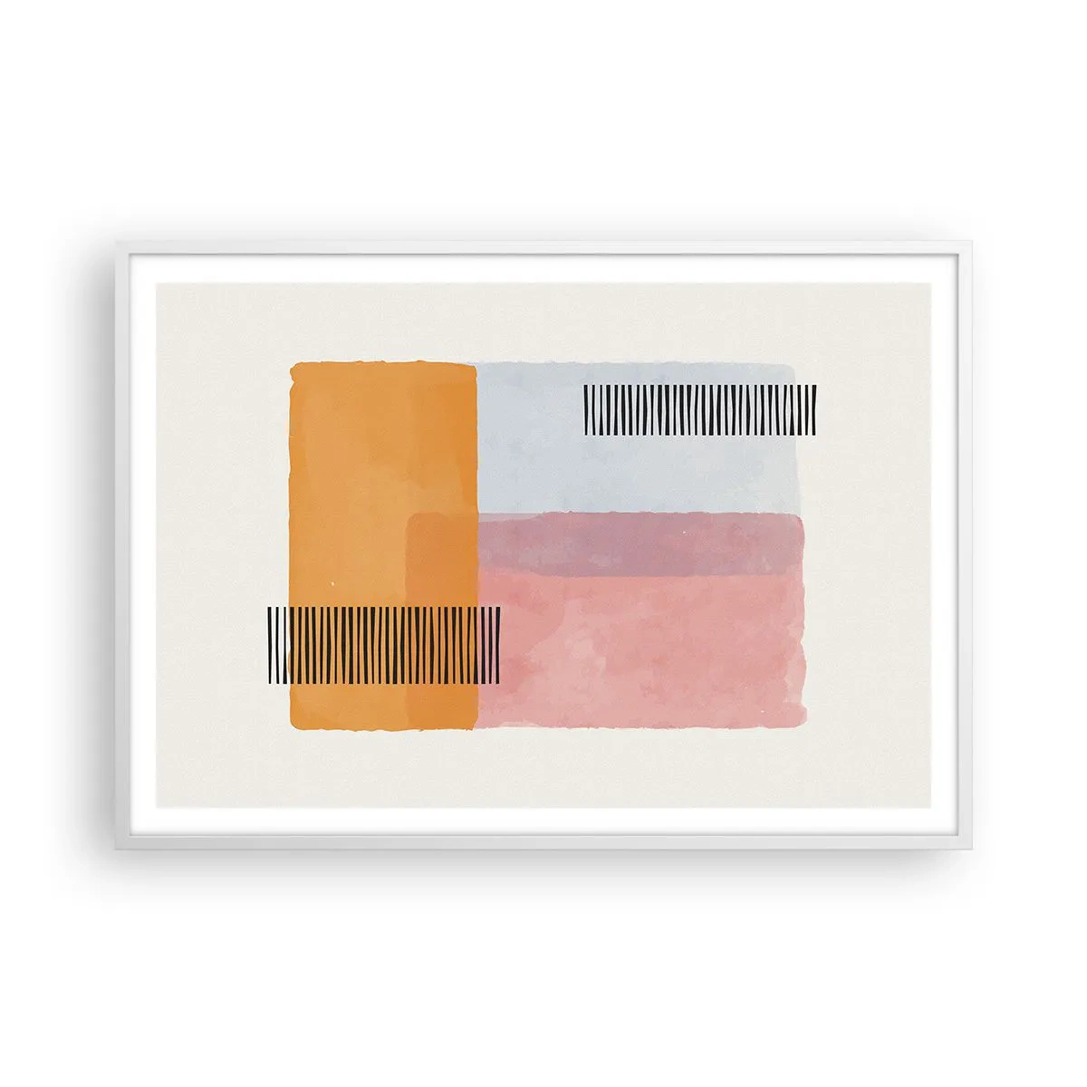 Póster en marco blanco - La rectitud - 100x70 cm