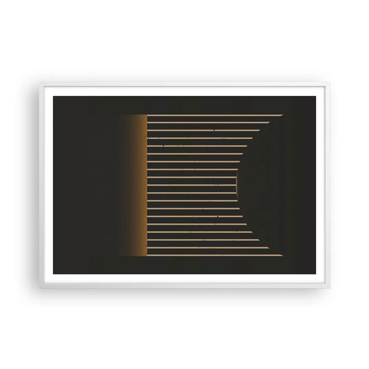 Póster en marco blanco - Explorar la oscuridad - 100x70 cm