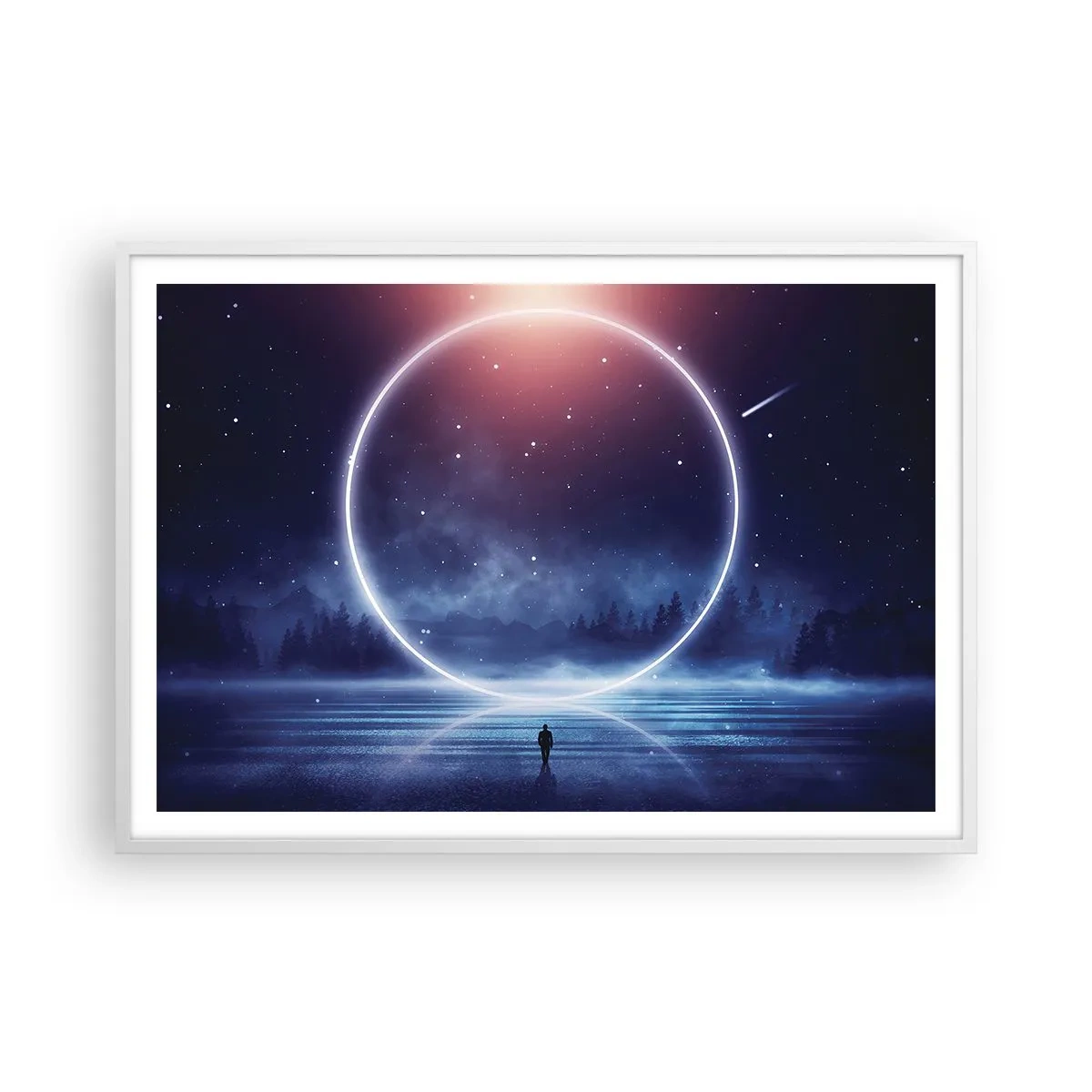 Póster en marco blanco - Ya están aquí... - 100x70 cm