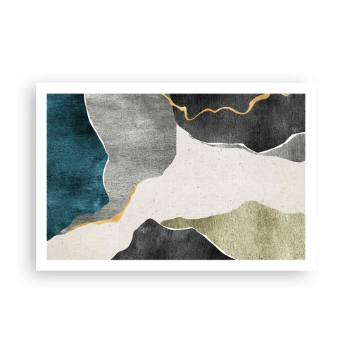 Póster - Composición en mosaico con una hebra de oro - 91x61 cm