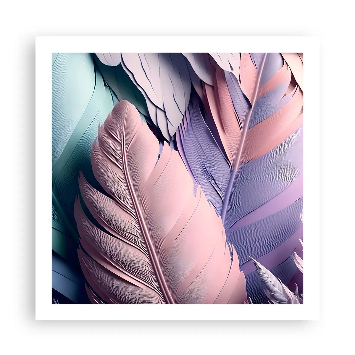 Póster - Pájaro chic - 60x60 cm