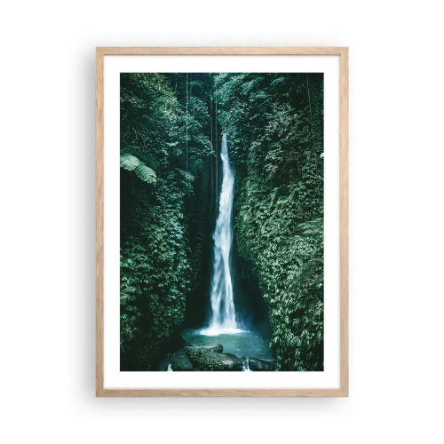 Póster en marco roble claro - Balneario tropical - 50x70 cm