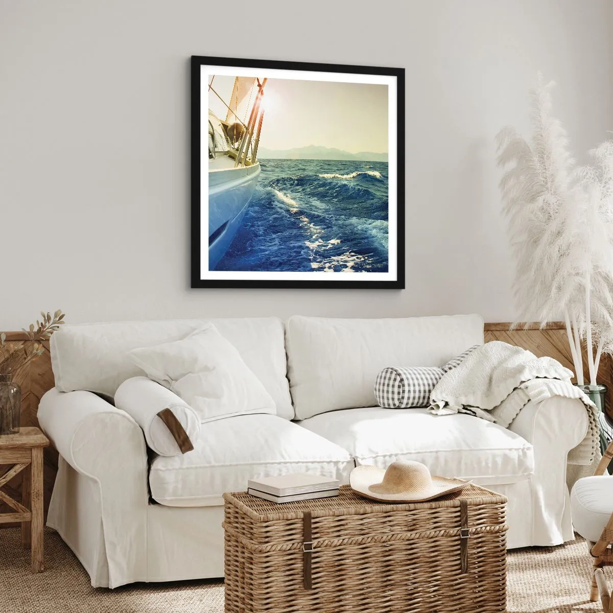 Póster en marco negro - Para una aventura - 60x60 cm