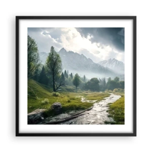 Póster en marco negro - De ida y vuelta - 50x50 cm