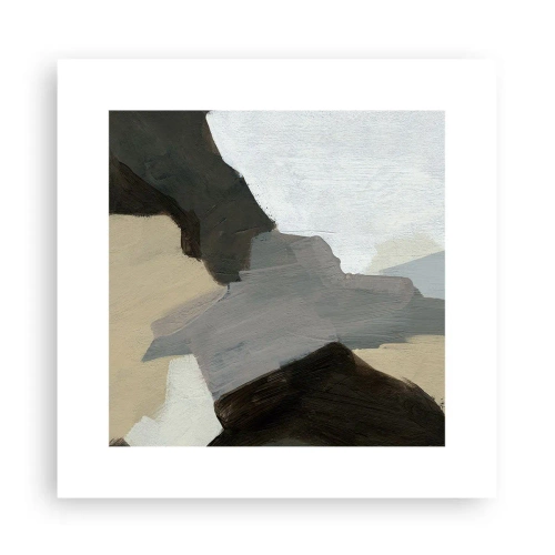 Póster - Abstracción: partes del gris - 30x30 cm