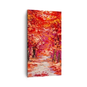 Cuadro sobre lienzo - Impresión de Imagen - Una impresión otoñal - 45x80 cm