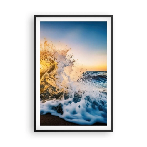 Póster en marco negro - Jugando en la arena - 61x91 cm