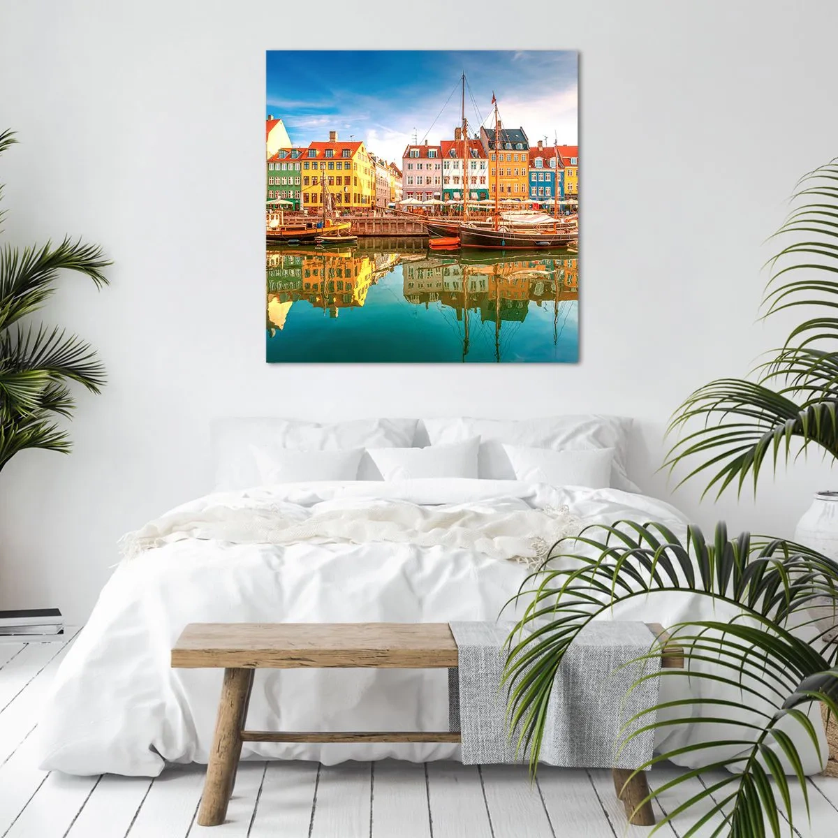 Cuadro sobre lienzo - Impresión de Imagen - Sobre el agua tan suave como un espejo - 40x40 cm