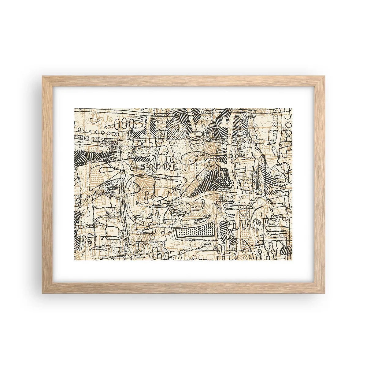 Póster en marco roble claro - A la espera de ser descifrado - 40x30 cm