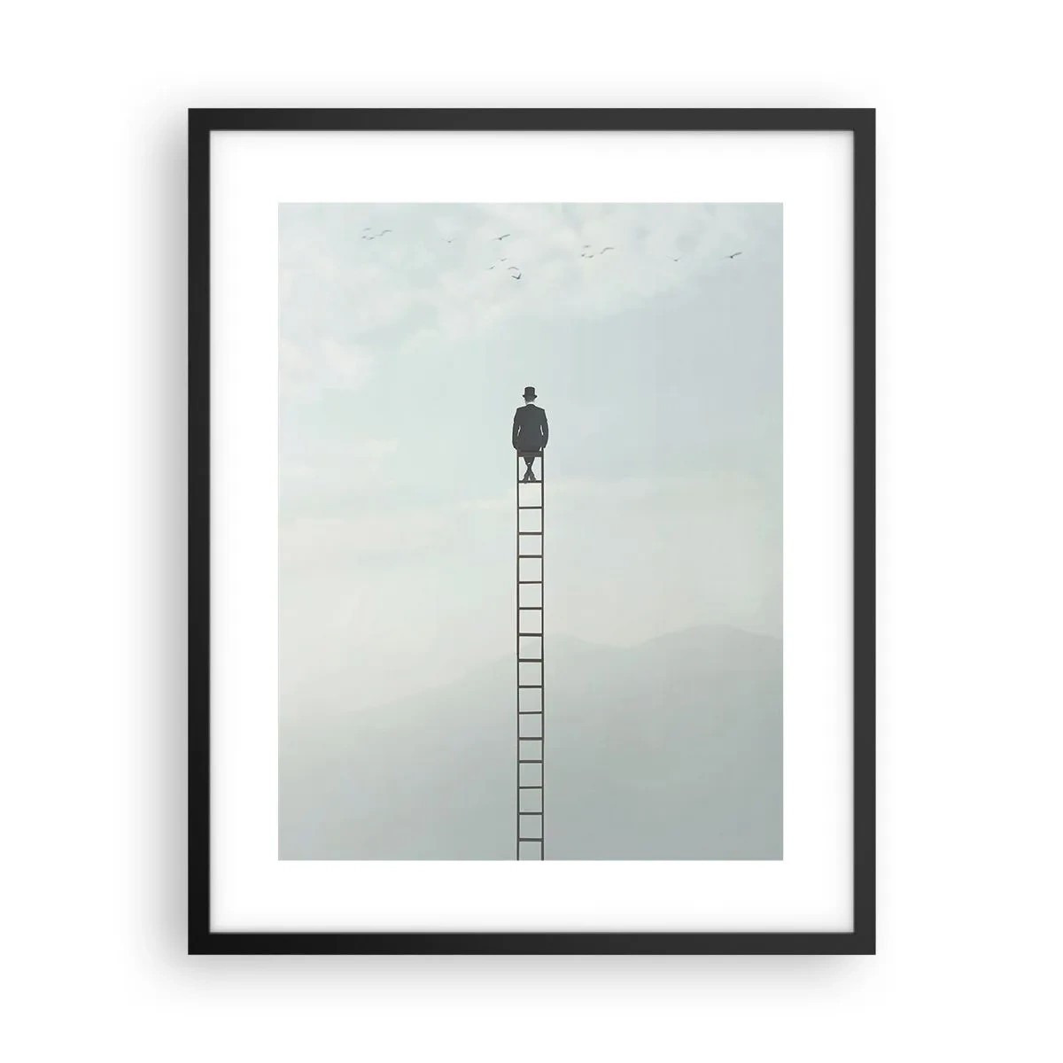 Póster en marco negro - Hacia lo más alto - 40x50 cm