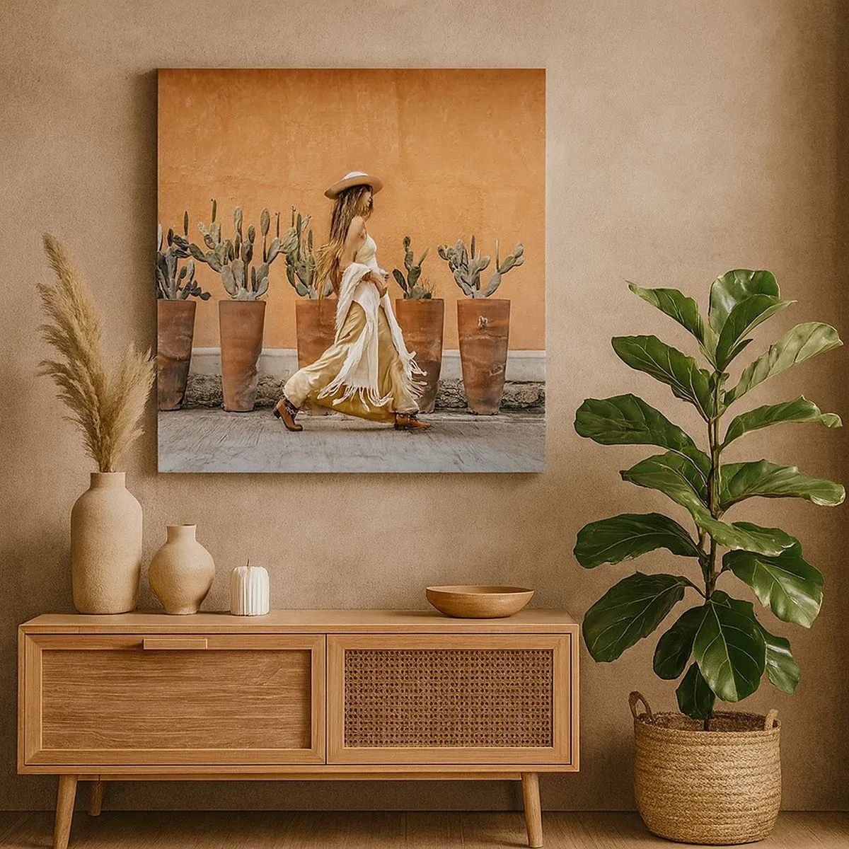 Cuadro sobre lienzo - Impresión de Imagen - Estilo hippie - 30x30 cm