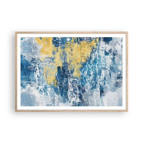 Póster en marco roble claro - Una abstracción serena - 100x70 cm