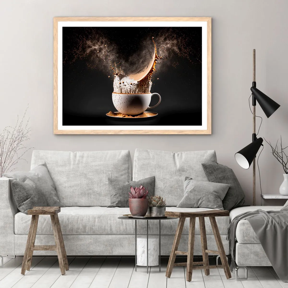 Póster en marco roble claro - Una explosión de sabor - 91x61 cm