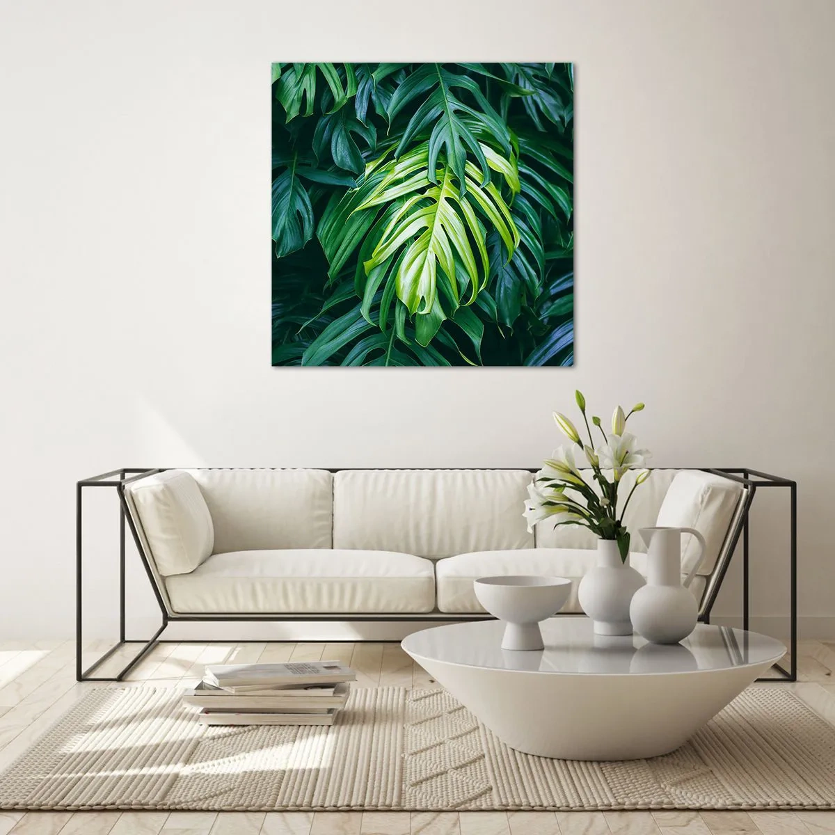 Cuadro sobre vidrio - Impresiones sobre Vidrio - Sumérjase en la frescura - 60x60 cm