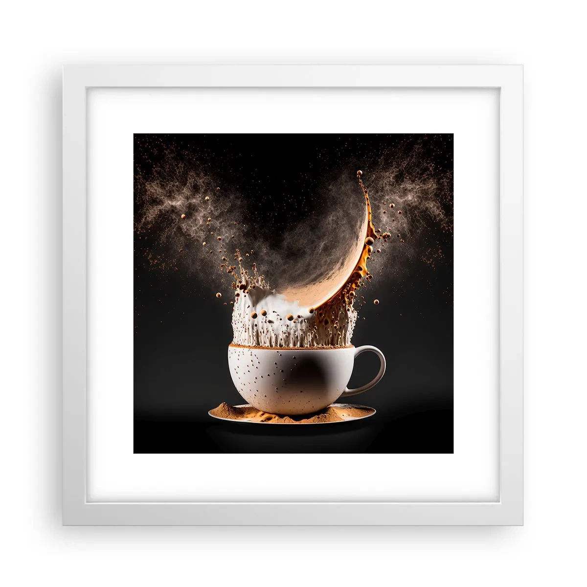 Póster en marco blanco - Una explosión de sabor - 30x30 cm