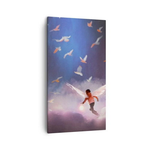 Cuadro sobre lienzo - Impresión de Imagen - Imaginación y valor - 45x80 cm