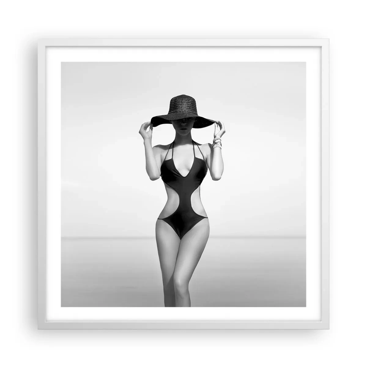 Póster en marco blanco - Mi nombre es Elegancia - 60x60 cm