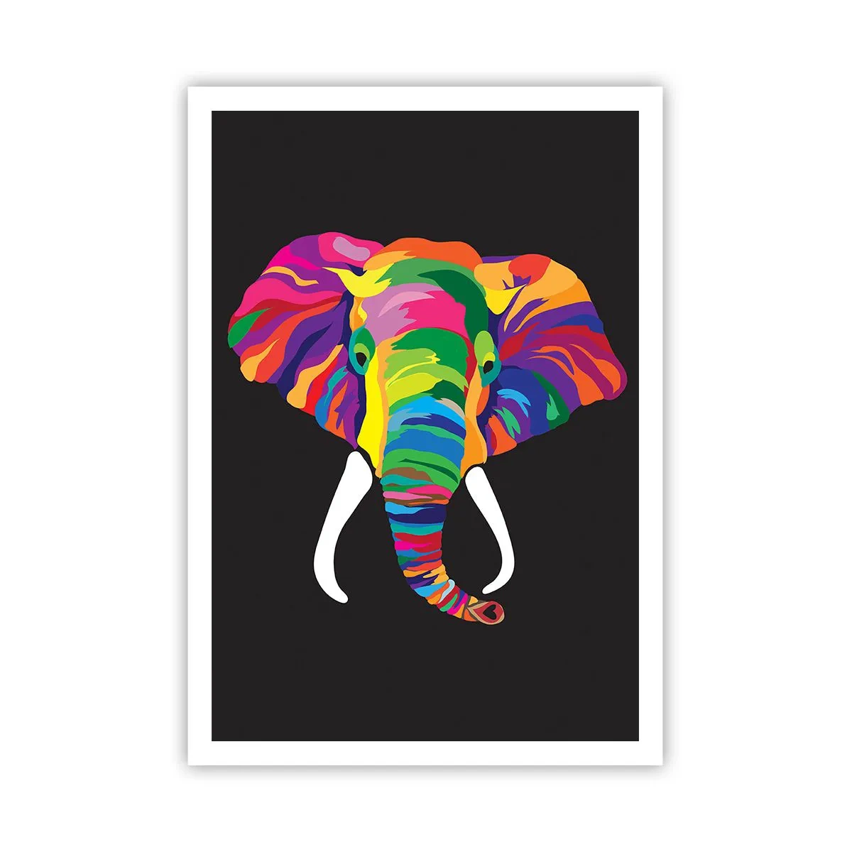 Póster - El elefante al que le gustaba bañarse en el arco iris - 70x100 cm