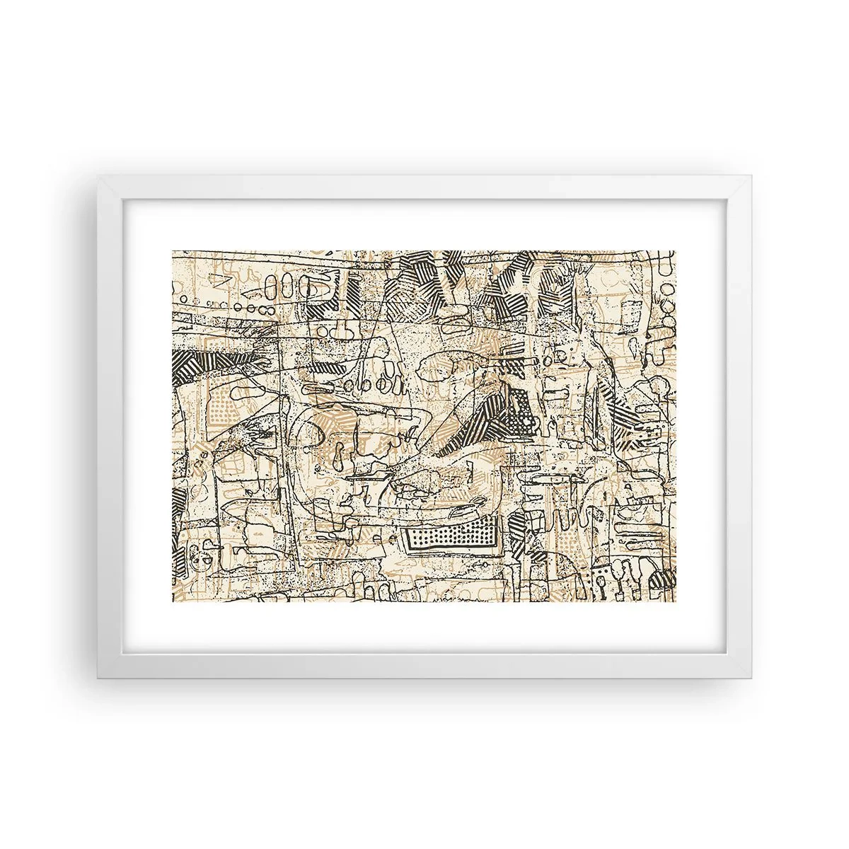 Póster en marco blanco - A la espera de ser descifrado - 40x30 cm