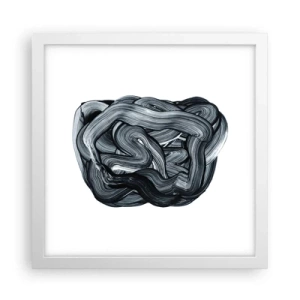 Póster en marco blanco - No es tan sencillo - 30x30 cm