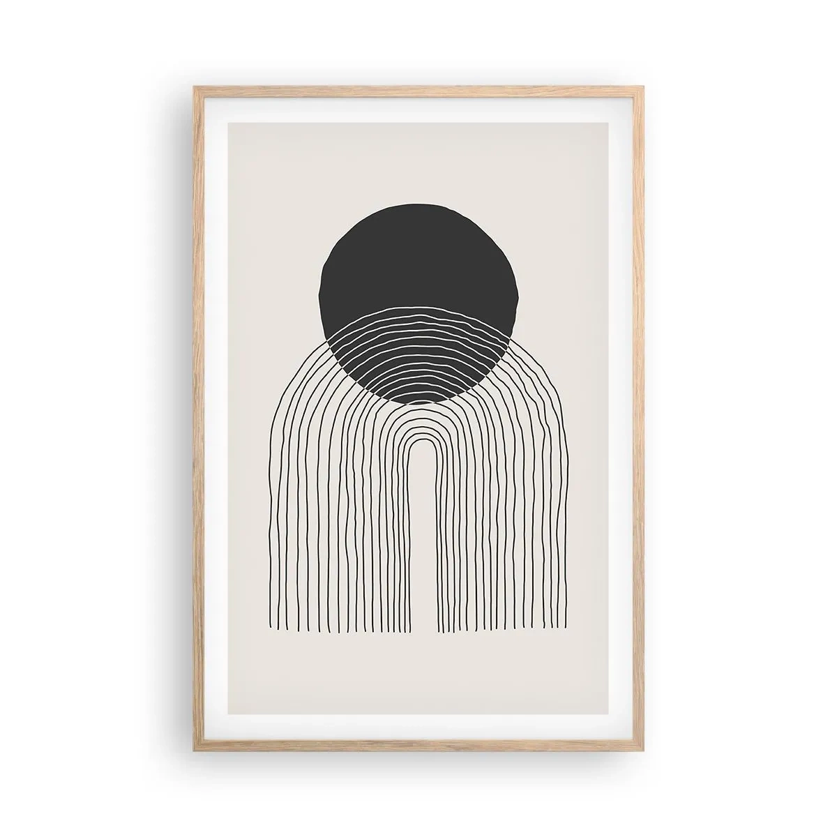 Póster en marco roble claro - Temblor y certeza - 61x91 cm