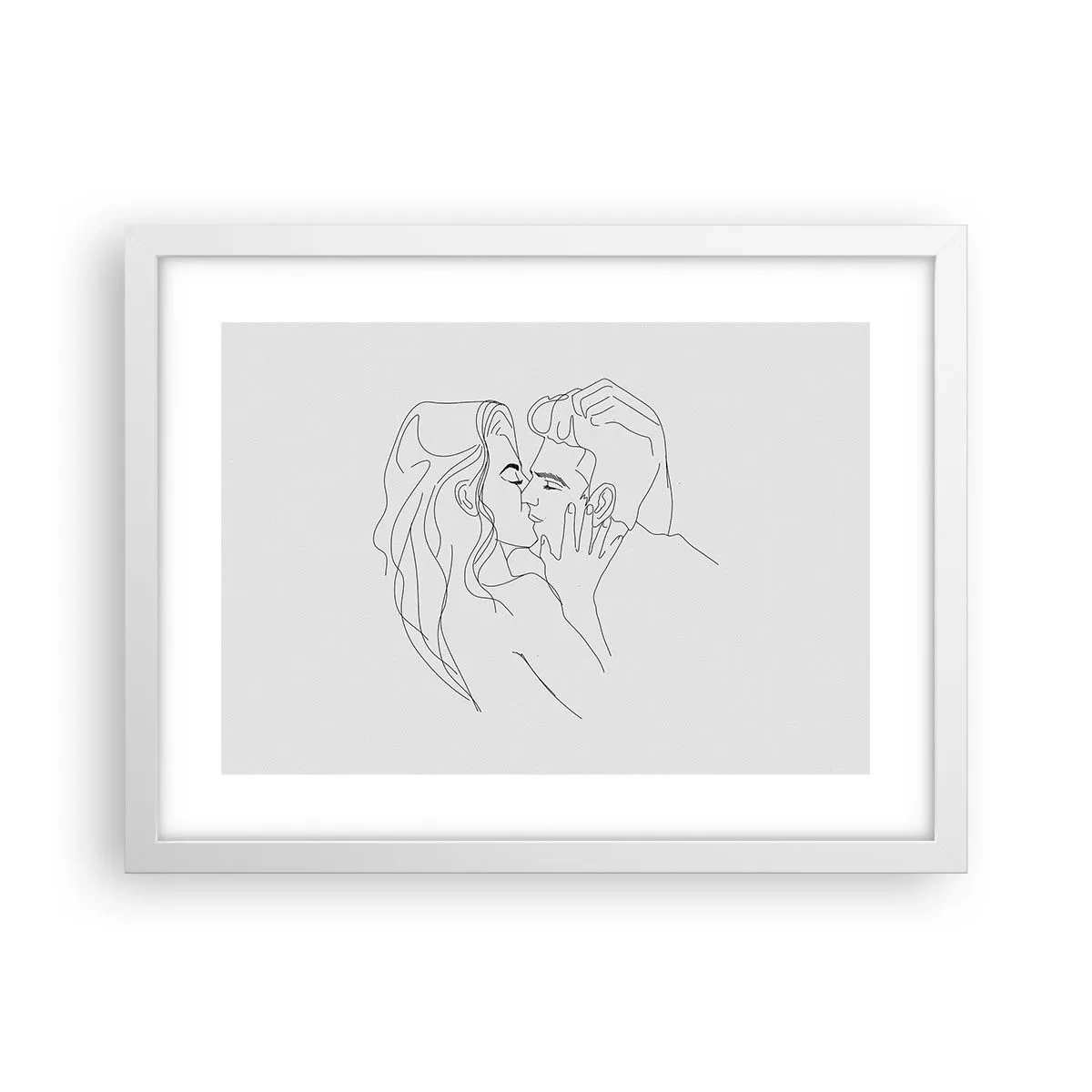 Póster en marco blanco - Alineados - 40x30 cm