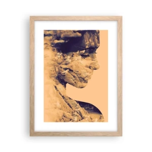 Póster en marco roble claro - Hermosa por naturaleza - 30x40 cm