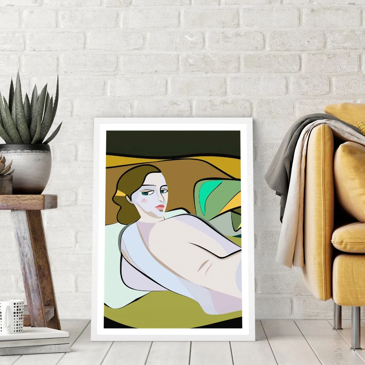 Póster en marco blanco - Retrato íntimo - 70x100 cm