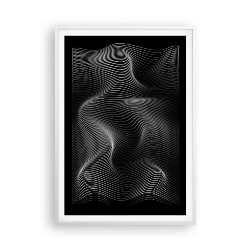 Póster en marco blanco - La danza de la luz en el espacio - 70x100 cm
