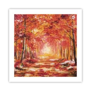 Póster - Bosque de cobre - 50x50 cm